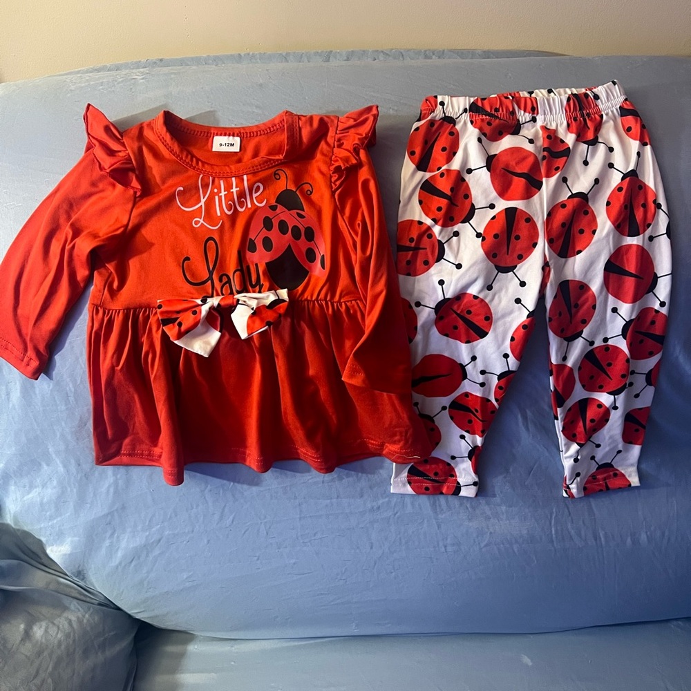 Little Ladybug Red Kids Two Piece Set
